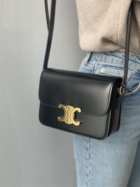 celine box bag tween|TEEN TRIOMPHE BAG IN SHINY CALFSKIN .